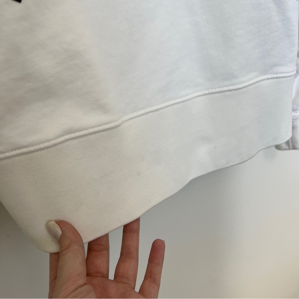 Palm Angels White & Black Crewneck Sweatshirt Size Small - Picture 7 of 8